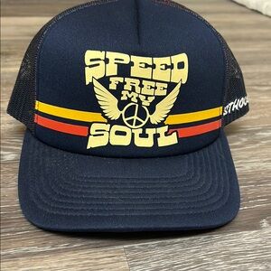 Fasthouse Navy Trucker Hat with Graphic Design